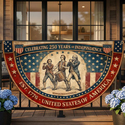 #ad Vintage USA 250th Anniversary Bunting Flag Patriotic Outdoor Decor $26.95