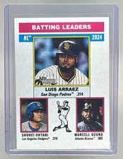 Luis Arraez Marcell Ozuna Shohei Ohtani 2025 Topps Heritage #191 Rookie RC