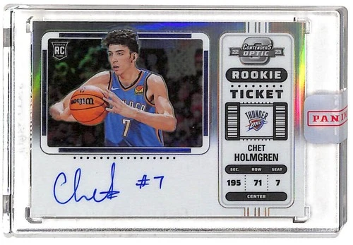 Chet Holmgren 2022-23 Contenders Optic #131 Auto Rookie Ticket Silver Variation