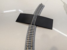 N Scale Railroad Crossing Set for Kato Single Tack R381 Radius Black/Asphalt