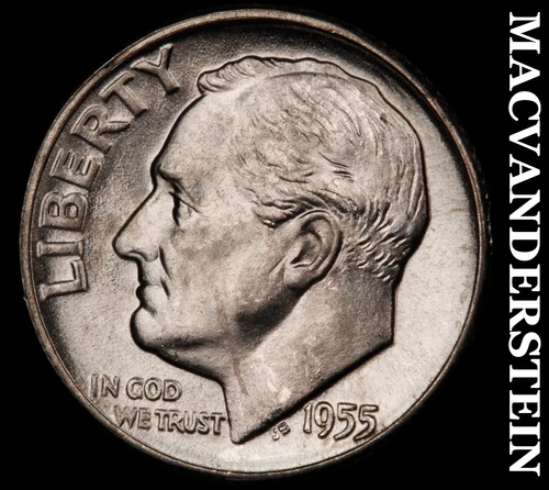 1955 Silver Roosevelt Dime-Choice Gem BU Lustrous No Reserve #i4533
