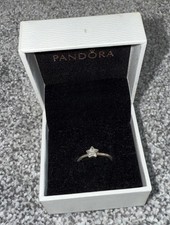PANDORA SILVER 925 CUBIC ZIRCONIA STAR RING SIZE 50 IN LOGO BOX *DISCONTINUED*