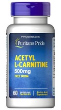 Puritan's Pride Acetyl L-Carnitine 500 mg-60  Capsules