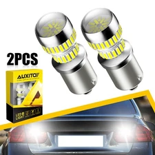 2x 1156 54-SMD LED Tail Brake Stop Backup Reverse Turn Signal Light Bulbs White
