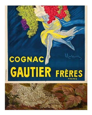 Vintage Cognac Wandkunst Klassische Franz�sische Werbung Feier S