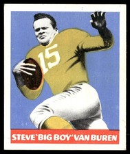 1948 Leaf Steve Van Buren #22 Green Jersey RC VG Condition Rookie Card. rookie card picture