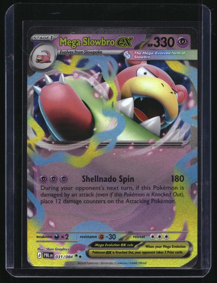 2026 Pokemon Pitch Black Mega Slowbro ex Double Rare PBL Pokemon Pitch Black Mega Slowbro ex 031/084 Double Rare PBL