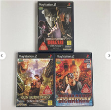 Gun Survivor 2 & 3 & 4 Resident Evil Dino Crisis set SONY PS2 PlayStation2