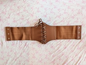 Brown Underbust Corset Stretchy Size Small