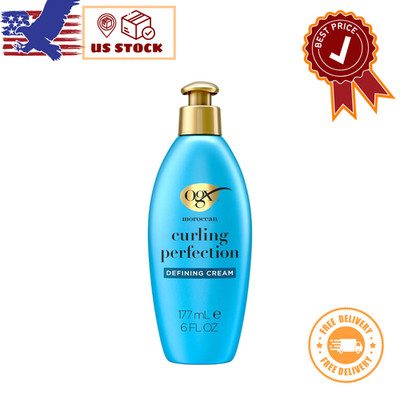 OGX Argan Oil of Morocco Curling Perfection Curl-Defining Cream, Hair-Smoothing