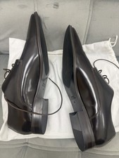 Versace Collection Men’s Brown Leather Derby Dress Shoes EU 44 Made in Italy