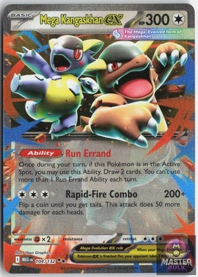 Mega Kangaskhan ex 104/132 Double Rare Mega Evolution Pokemon Near Mint