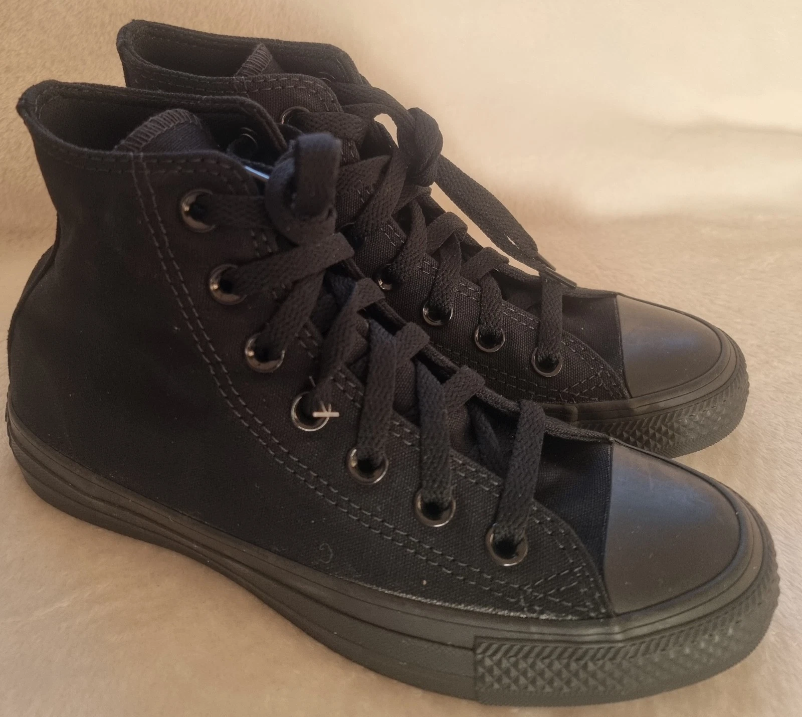 Converse scarpe da ginnastica donna ragazza All Star Hi nere mono tela UK 3 5 prezzo al pubblico £ 64 99