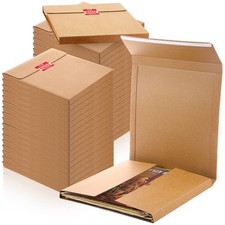 Maxdot 50 Pack Vinyl Record Shipping Boxes Record Mailers 12.5 x 12.5 x 1 LP