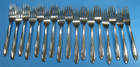 Capri Stainless Flatware GENTLE SWIRL Pattern Dinner Forks Set of 17 USA