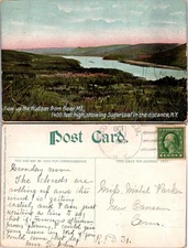 Hudson River Bear Mountain Sugar Loaf New York Postcard