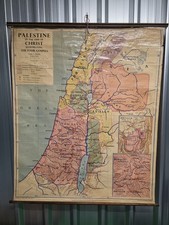 George Philip & Son 1956 Hanging Wall Map - Palestine in the Time of Christ