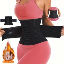 1pc Breathable Polyester Waist Cincher for Women - Medium Control Posture Improv