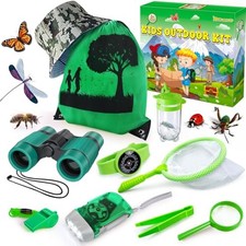 Kids Explorer Kit  Bug Catcher Kit, Camping Gear for Kids, Outdoor Green