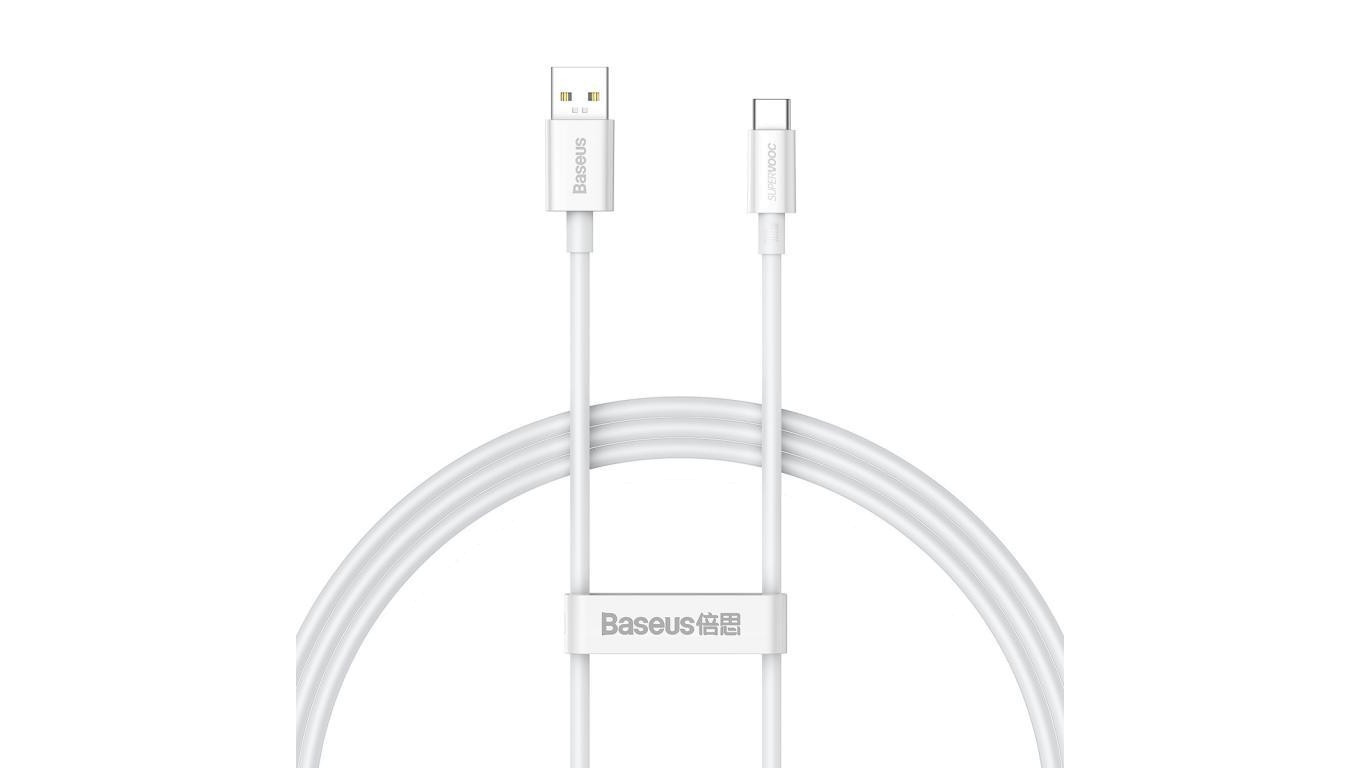 6932172612894 Кабель SUPERVOOC Baseus Superior Series USB-A- USB-C 65 Вт 1 м бяла 3990₽