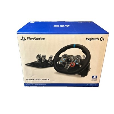 Logitech G29 Driving Force Racing Wheel - Black w/ box and papers PS5/ PS4