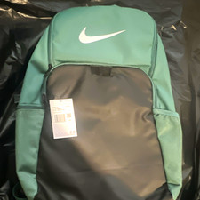 Nike Green/Black Solid Backpack, Zip Closure, Outer Pockets, Unisex Travel