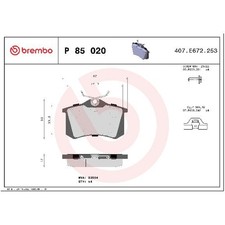 Satz Bremsbeläge Bremsklötze hinten für VW Polo 6N2 3 6N1 6V2 4 9A4 9N 239451