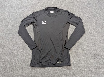 Sondico Shirt Mens Large Black Compression Fit Sports Optivent Long Sleeve Top