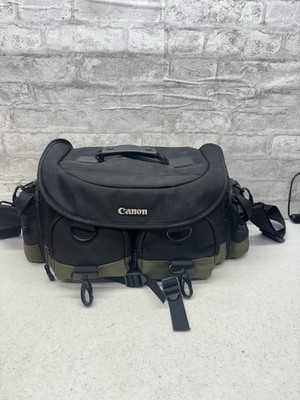 Canon DSLR Camera Shoulder Bag Padded Multi Pocket Gear Case w/ Dividers Black