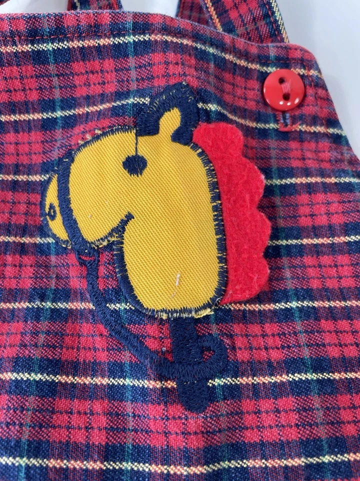 复古男宝宝连体裤 12 个月 Gymboree Healthtex 红色黑色 批量 80 年代 90 年代 — 第 2/4 张图片