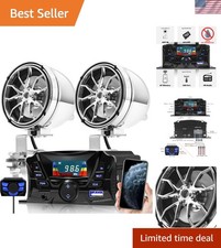 Motorcycle Speakers Bluetooth, Waterproof Speakers and Amplifier Audio Sound ...