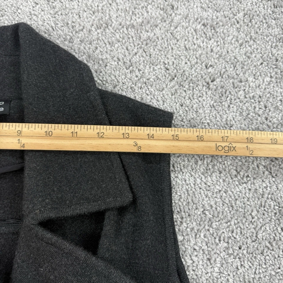 Chaleco de Lana Merino Andrea Jovine Para Mujer M Gris Cápsula Corsé Espalda Silencioso Lujo Foto 3 de 4