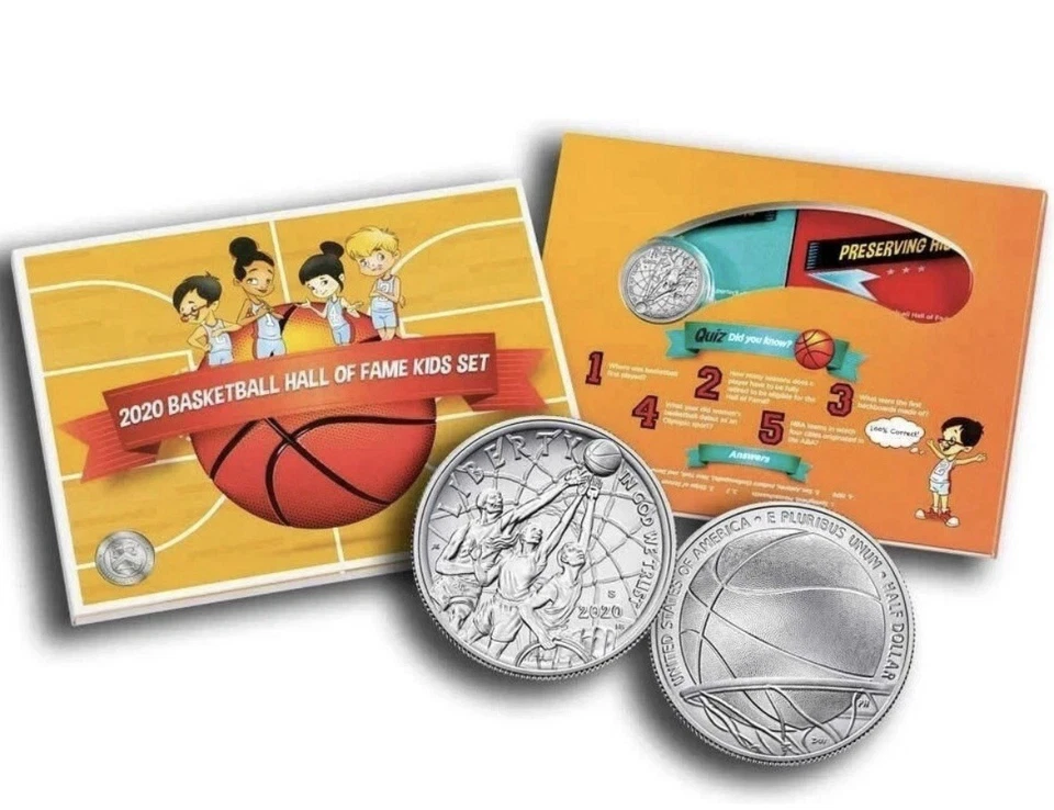 2020 Basketball Hall of Fame Enhanced Uncirculated Silver Half Dollar Kids Set - Image 3 of 3