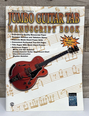 Belwin's 21st Century Jumbo Guitar TAB Manuscript Book