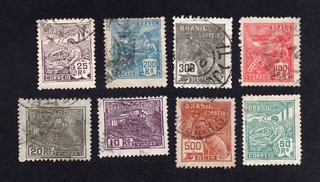 Brazil 1920 26 set of stamps Mi#219 226 used CV=104$
