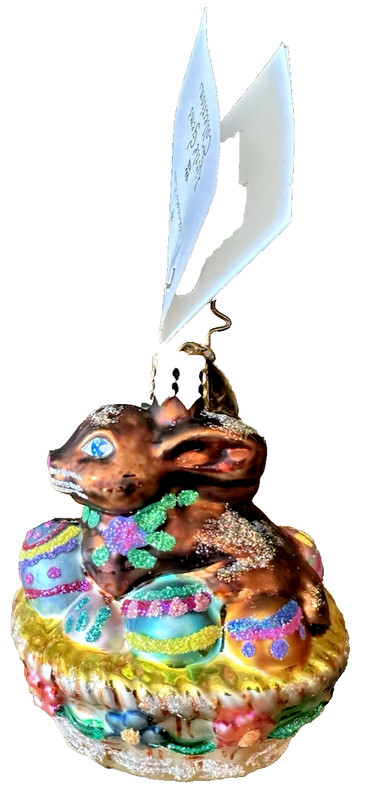 Vtg. Christopher Radko "Milk Chocolate Charlie Gem"  Glass Ornament w/Orig Box