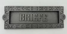 Antiker Briefschlitz Briefeinwurf Briefklappe Guss Briefe / Zeitungen Jugendstil