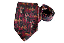 ROBERT TALBOTT MEN'S TIE RED/FLORAL WIDTH: 3.7/8" LENGTH: 60"