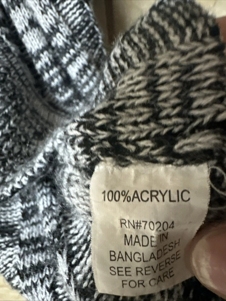 Brittany Black Womens Plus Open Black & White Ruffle Cardigan Sweater 1X - Image 4 of 4