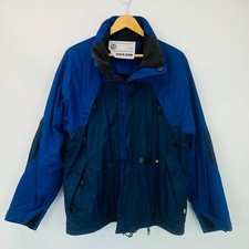 Special Blend Womens Outdoor Rain Jacket Blue Waterproof Lined Full Zip