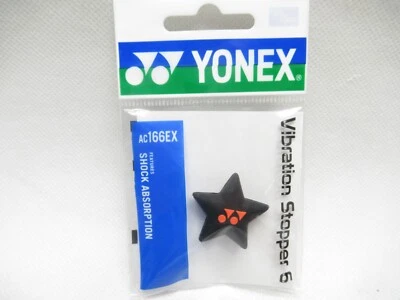 *NEW* YONEX "BLACK/ORANGE STAR" TENNIS RACQUET VIBRATION DAMPENER. JAPAN STOCK
