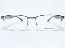 NEW Emporio Armani EA1113 3003 Mens Gunmetal Half Rim Eyeglasses Frames 56/19