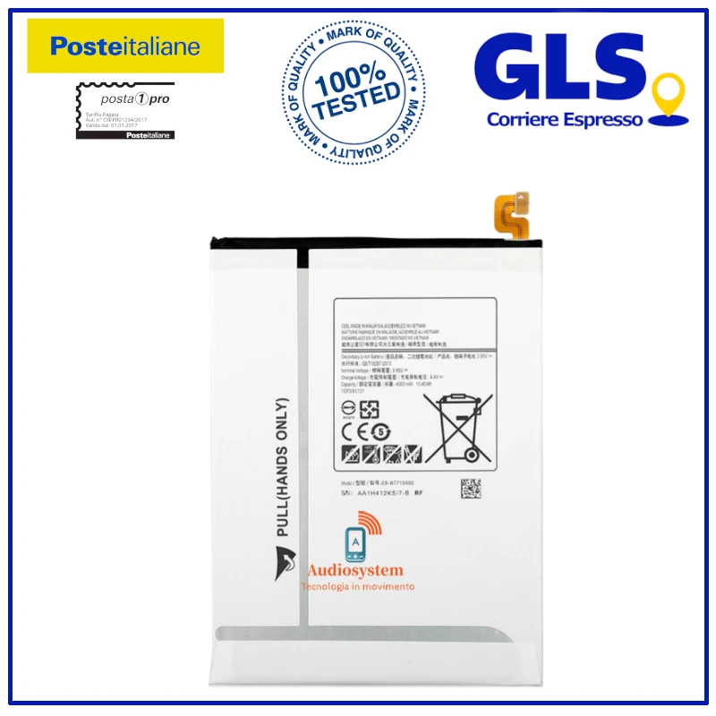 BATTERIA CAP ORIGINALE 4000Mah per SAMSUNG GALAXY TAB S2 8.0 SM-T719 EB-BT710ABE