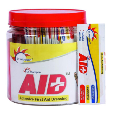 Dr. Morepen Aid Adhesive First Aid Dressing (100 Bandages) Wash Proof