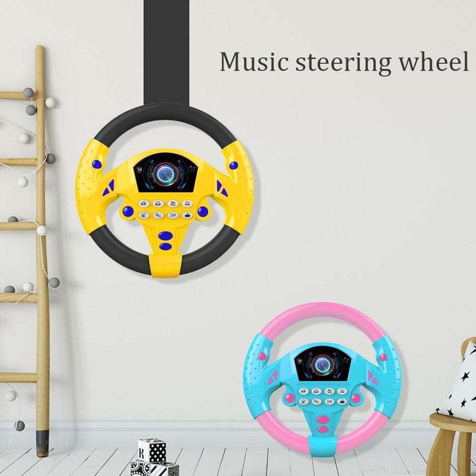 Electric Musical Copilot Stroller Steering Wheel Sound Simulation for
