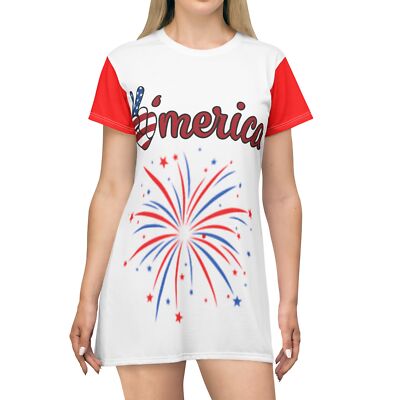 fourth of july dress shirt 4th of July T-Shirt Dress (AOP)