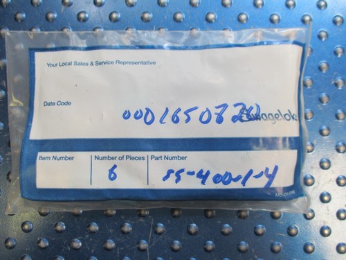 NUEVOS ACCESORIOS RECTOS SWAGELOK 6 PIEZAS TUBO NPTX1/4 SS-400-1-4 - Imagen 1 de 3