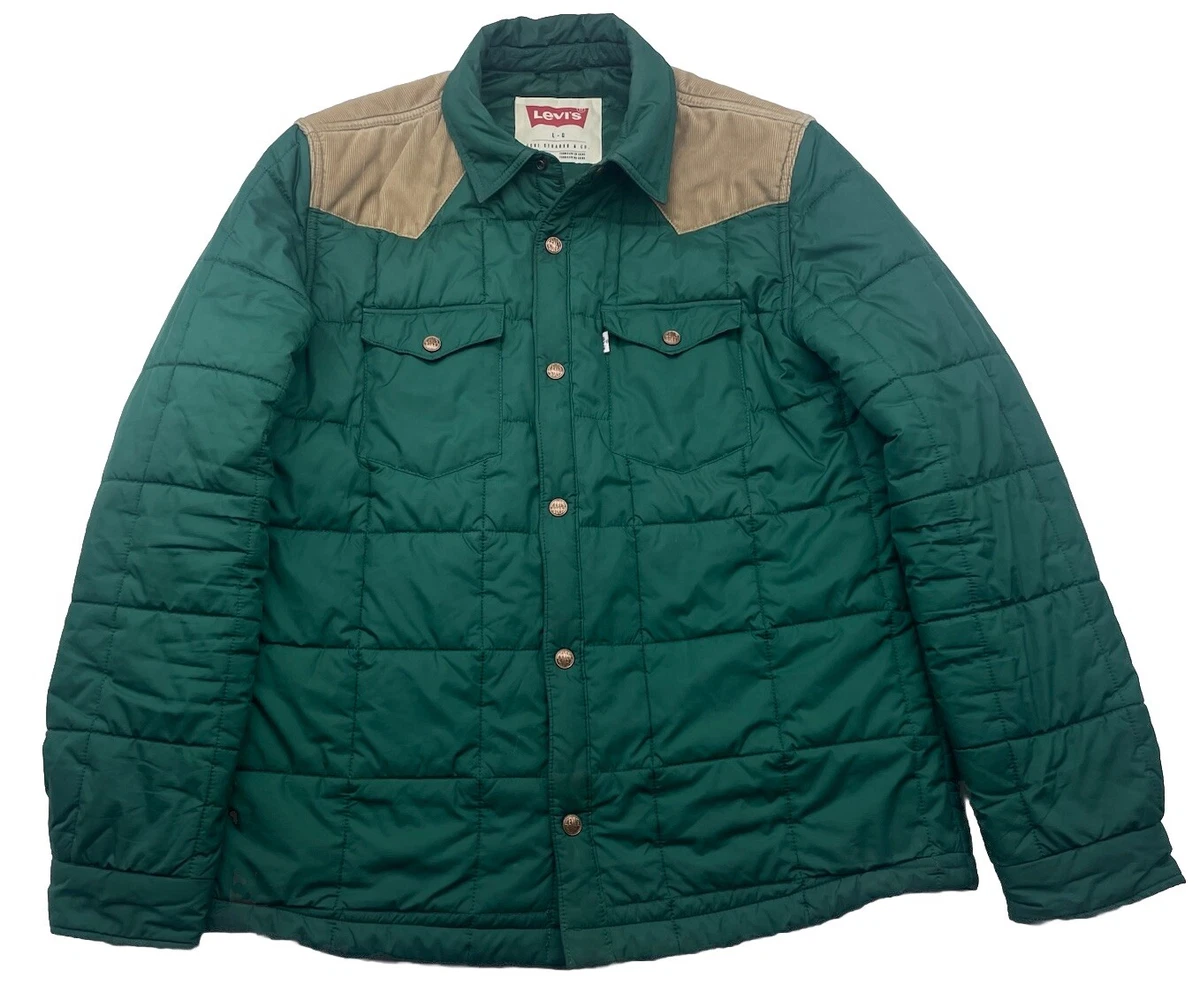 Veste Matelassée Levi's – Style Bombardier/cargo – Homme – Taille L – Verte