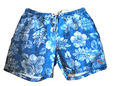 Tommy Bahama Mens Swim Trunks XL Board Shorts Blue Floral Hawaiian