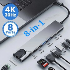 8-in-1 USB C Docking Station USB C HUB Adapter Type C 3.1 to HDMI 4K 30Hz